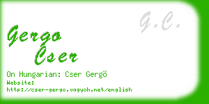 gergo cser business card